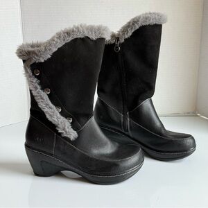 JBU by Jambu "Camille" Faux Fur Lined Side Zip Wedge Mid-Calf Boots Size 7M
